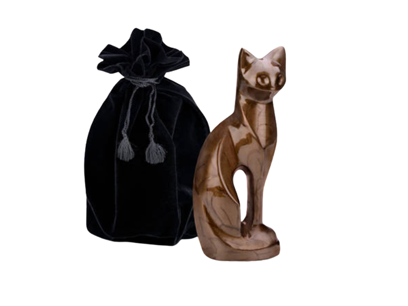 Brass Standing Cat