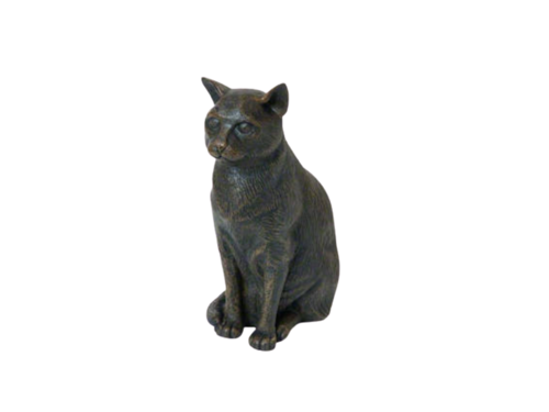 Sitting Cat Cast Urn