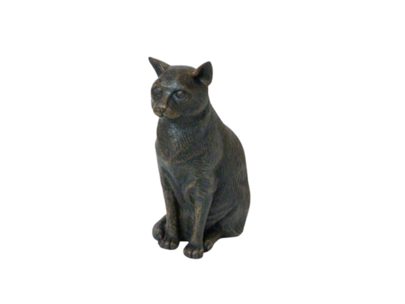 Sitting Cat Cast Urn