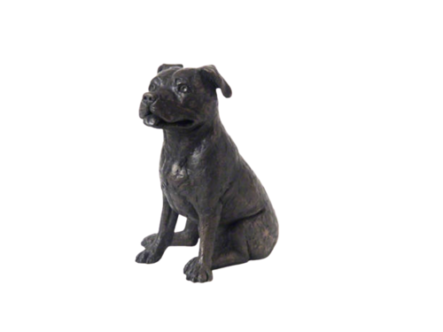 Staffordshire Bull Terrier Cast Urn