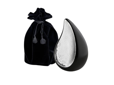Tear Drop Urn Black