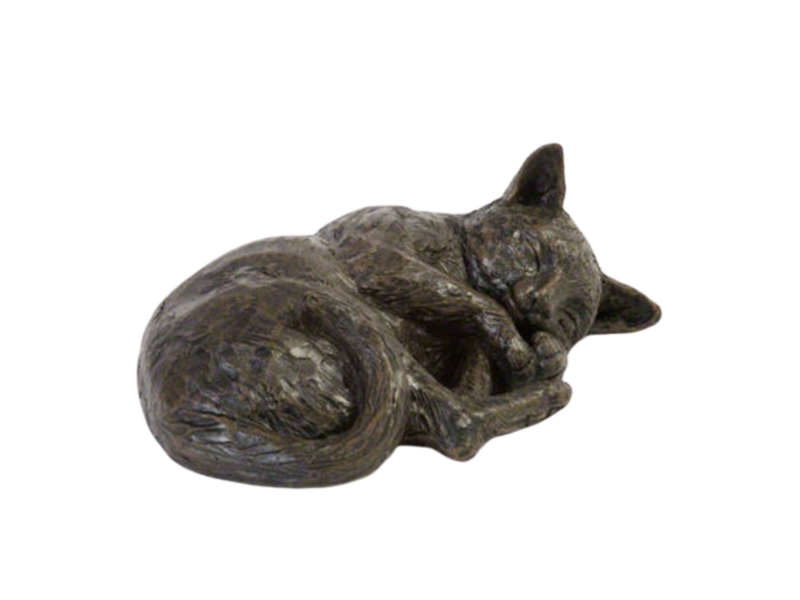 Resting Cat Cast Urn