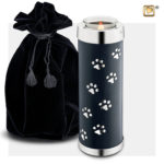 Tall Candle Holding Urn Black | Pet Urns | Pet Cremation Urns